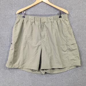 Columbia Cargo Shorts Womens 1X Elastic Waist Lightweight Olive Camping Hiking
